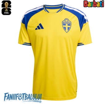 Suedia Tricou Fotbal Replică Mondial 2026 Barbati Acasa